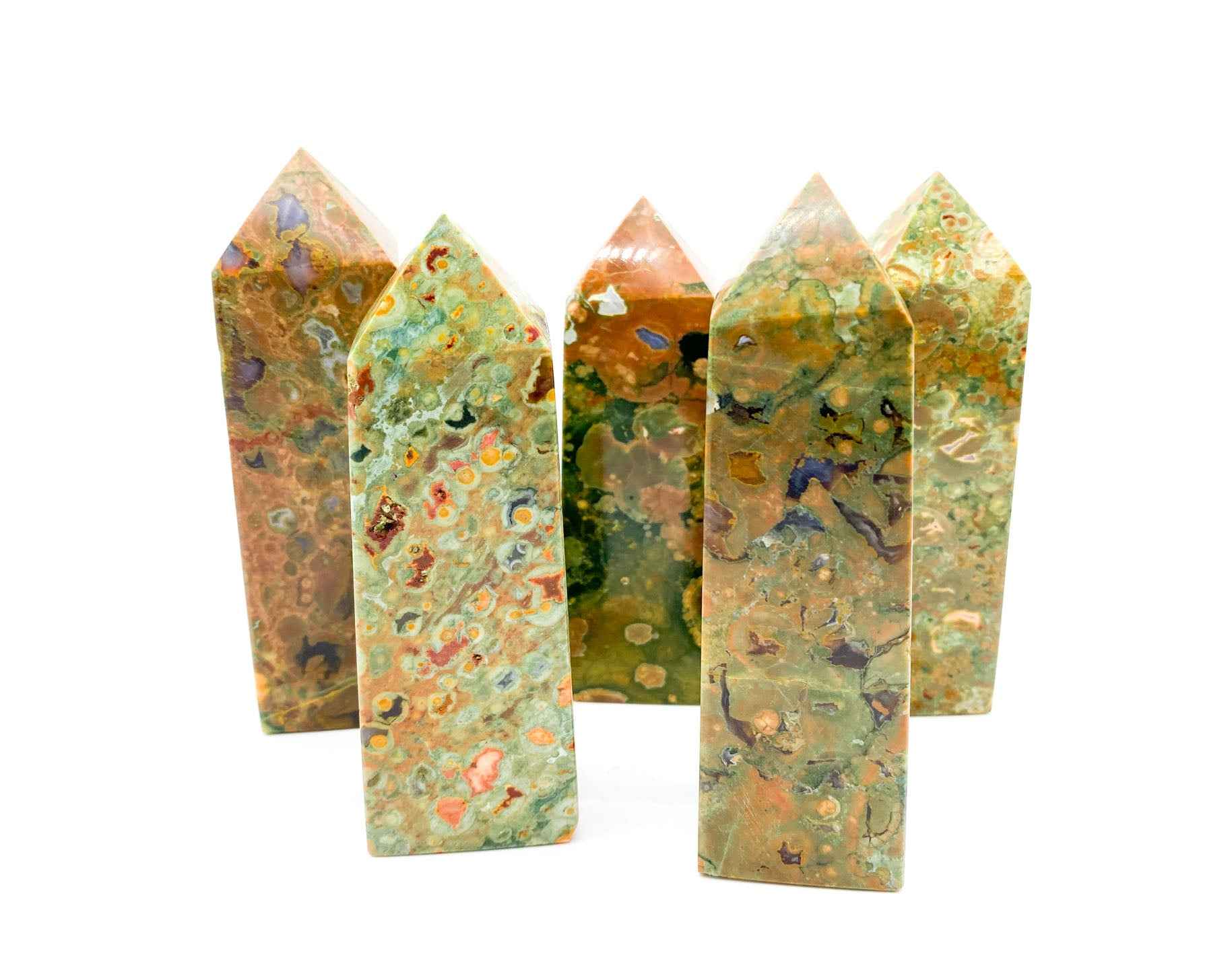 4" Rainforest Jasper Tower