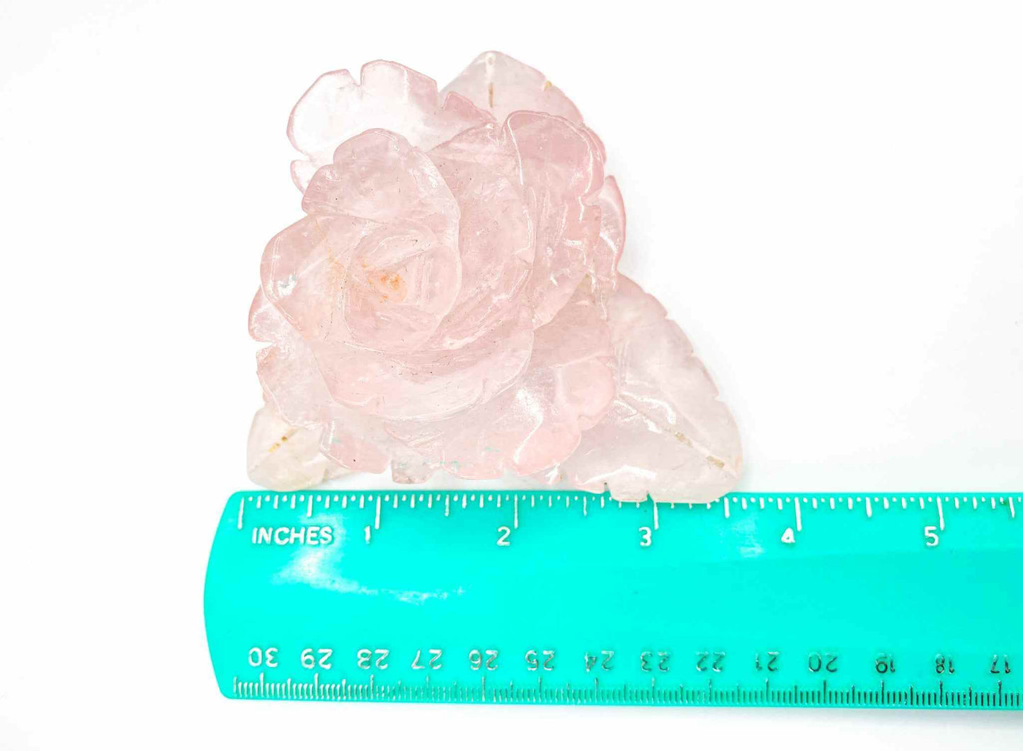 Rose Quartz Rose Carving Gemstone | Hand Carved Crystals