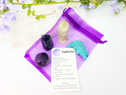 Sagittarius Zodiac Crystal Set