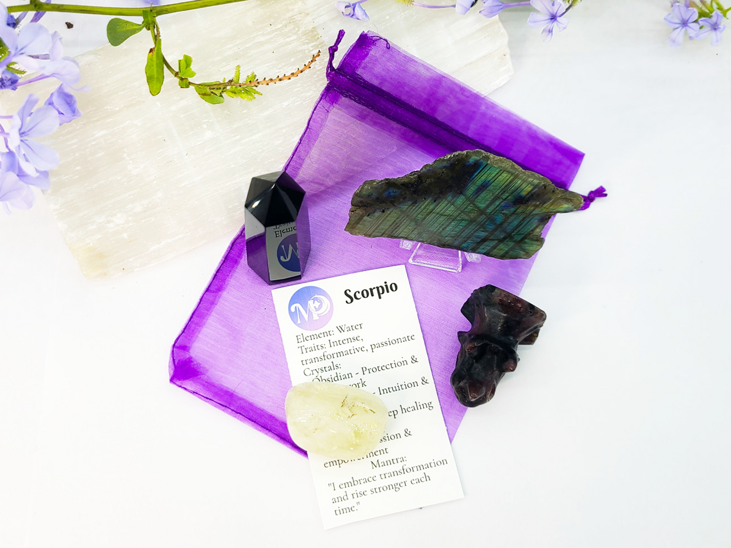 Scorpio Zodiac Crystal Set