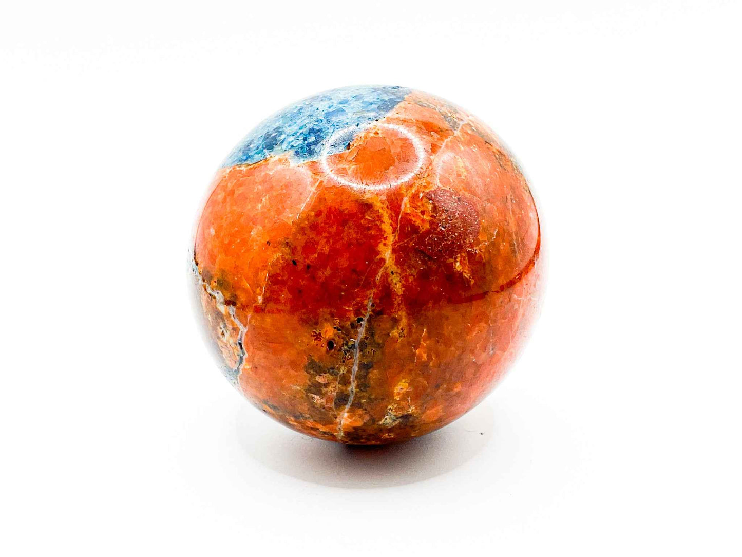 Sunstone and Blue Apatite Sphere | Crystal Spheres
