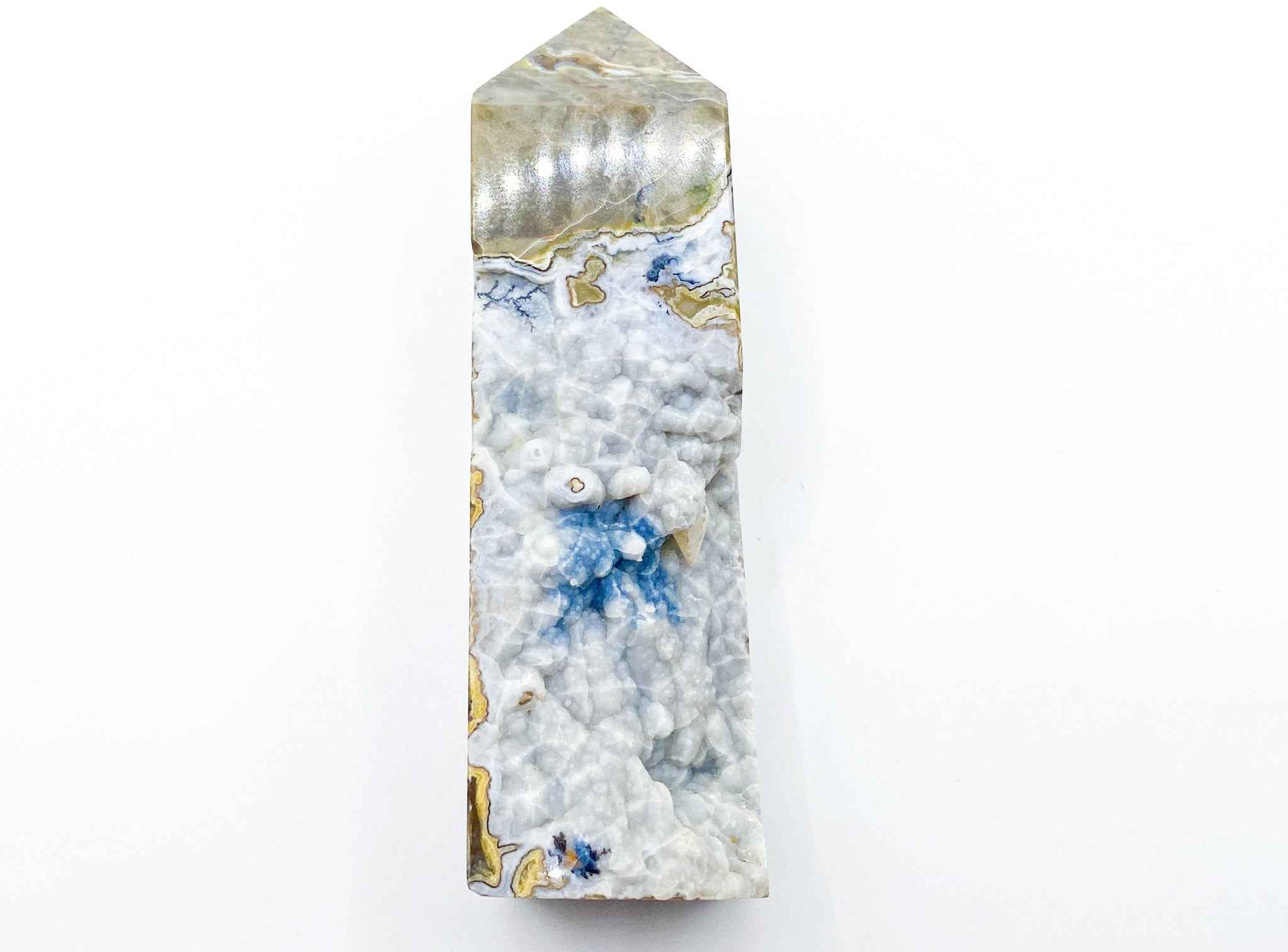 Volcano Agate Crystal Tower 5in. | UV Reactive