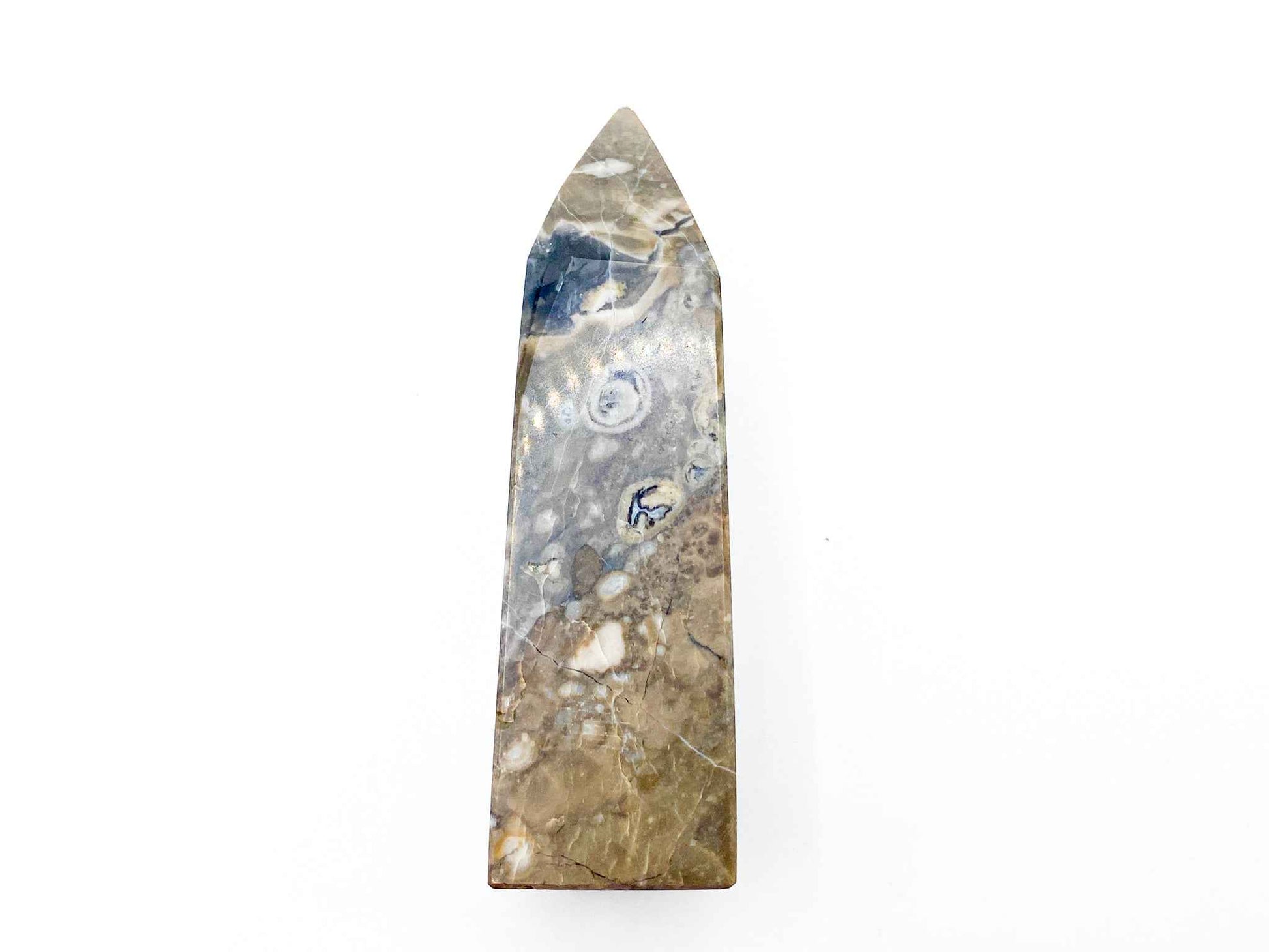 Volcano Agate Crystal Tower 3.5in. | UV Reactive