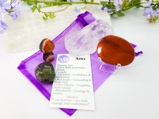 Aries Zodiac Crystal Set