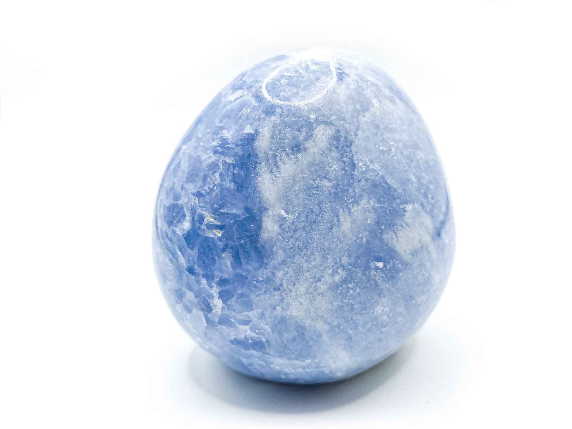 Large Blue Calcite Egg