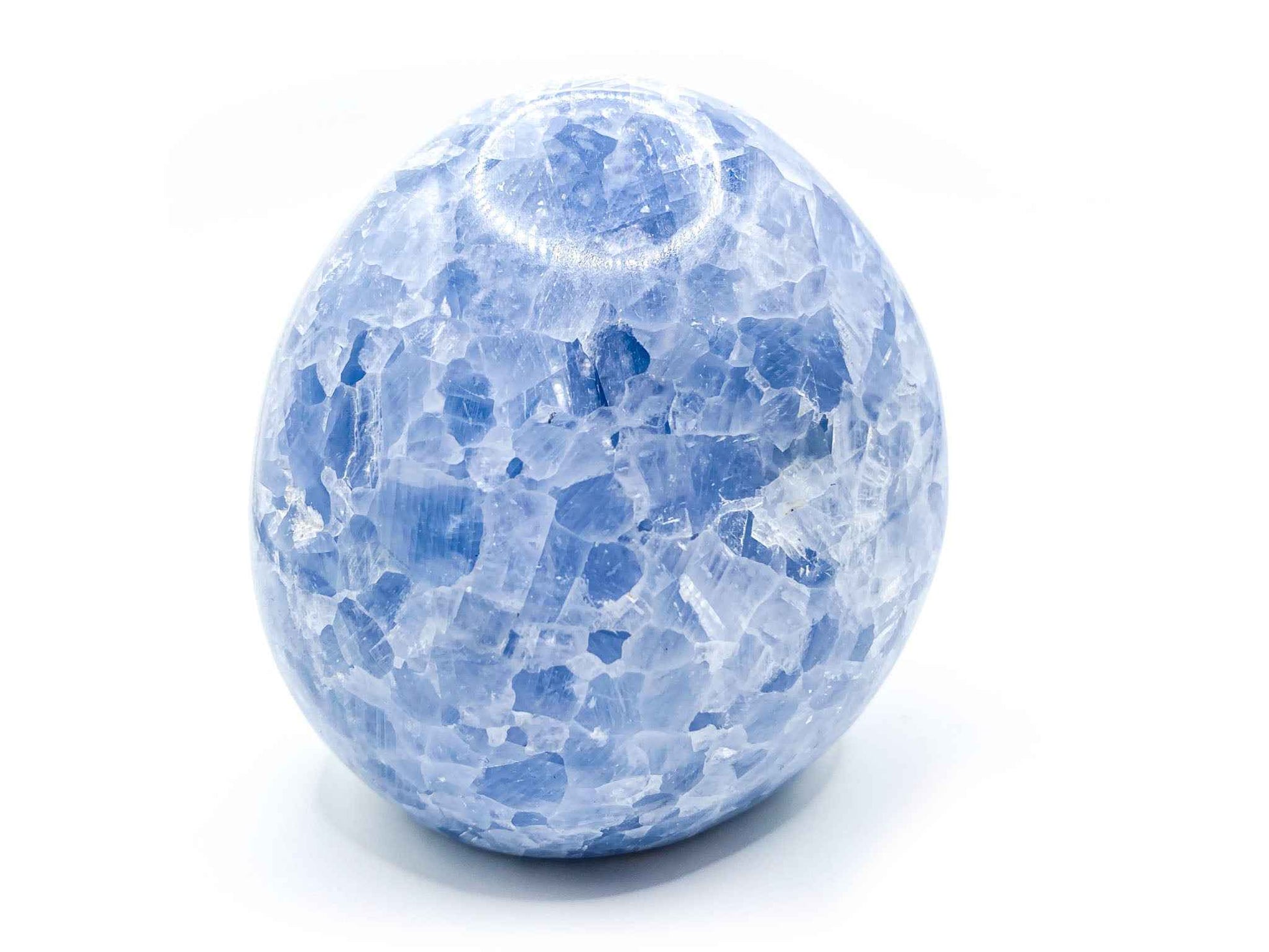Large Blue Calcite Egg