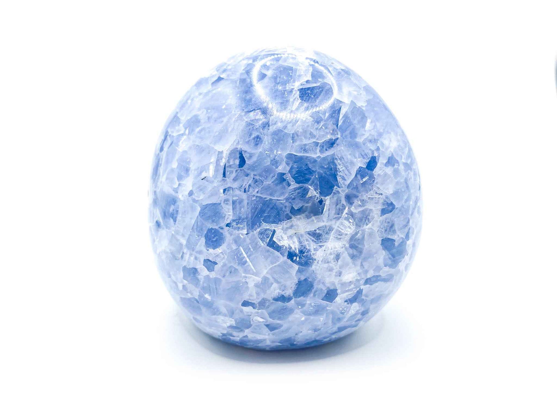 Large Blue Calcite Egg