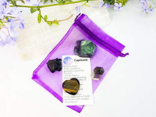 Capricorn Zodiac Crystal Set