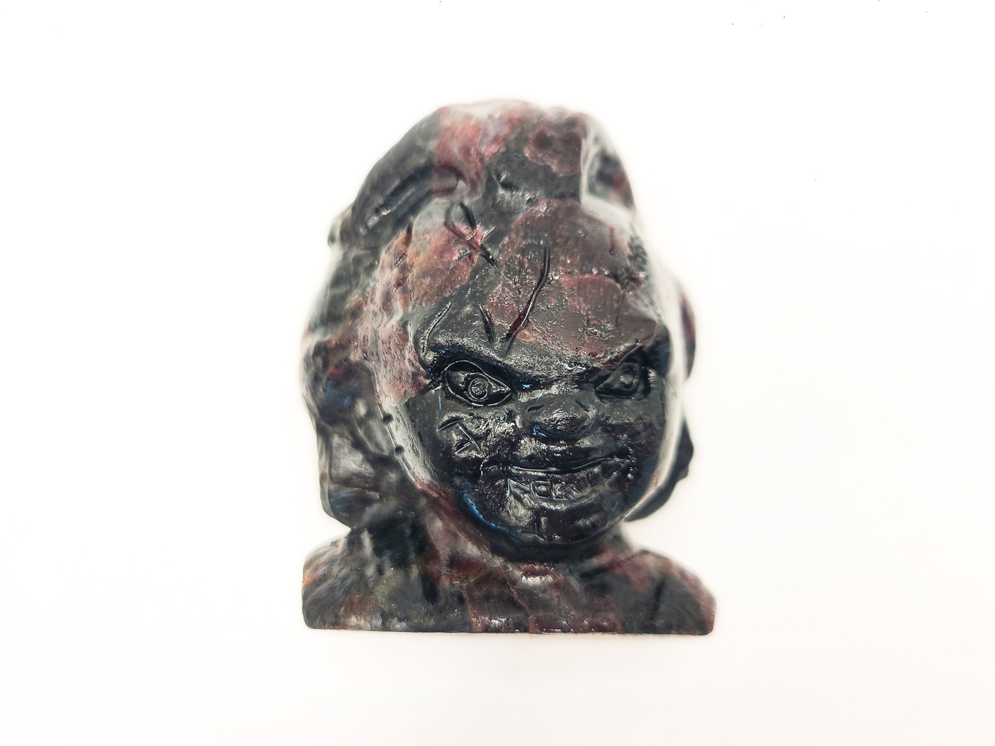Chucky Garnet Crystal Carving