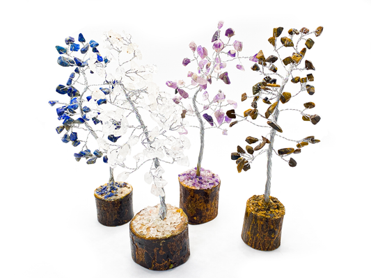 Crystal Gem Trees | Amethyst, Quartz, Tiger's Eye, Lapis