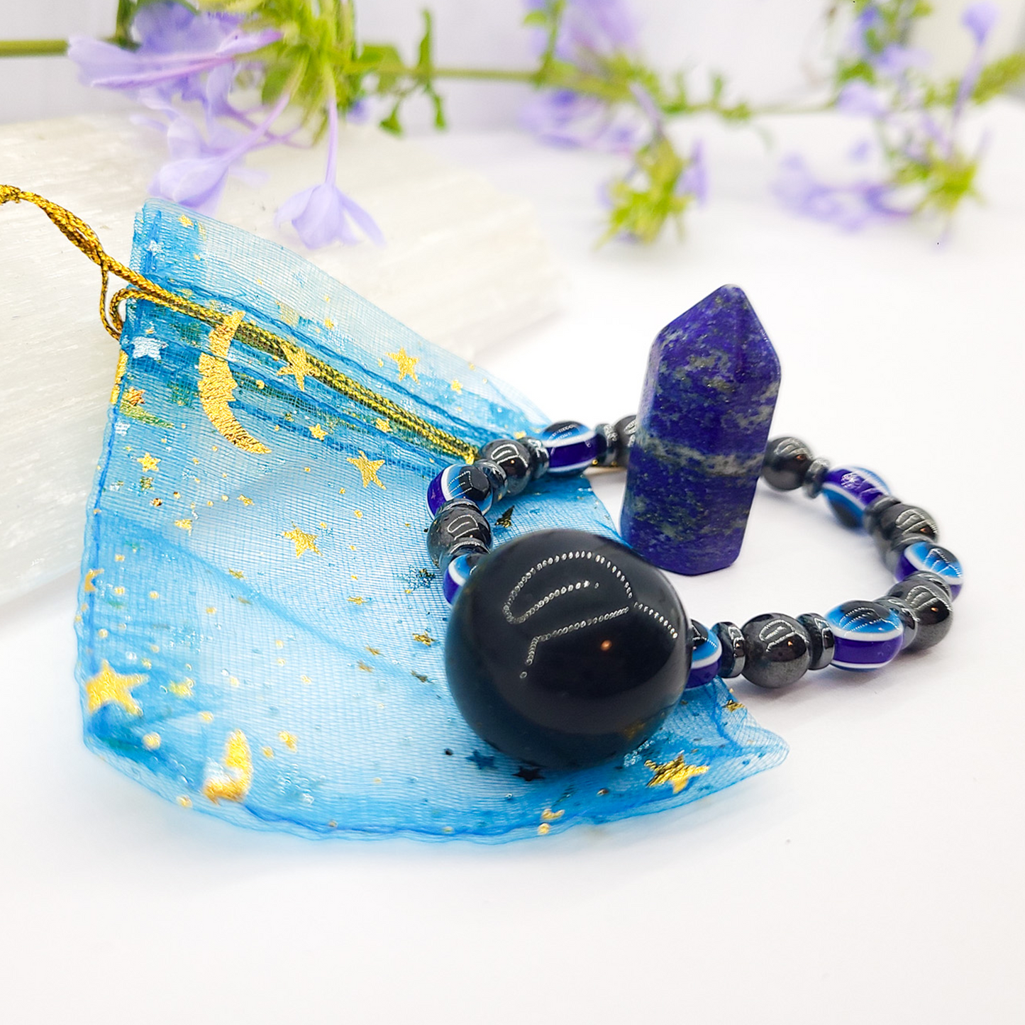 Evil Eye Guardian Pouch | Crystals for Protection Against Evil Eye