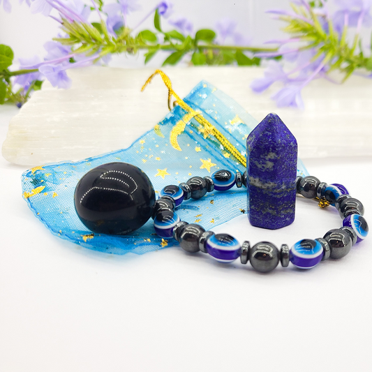 Evil Eye Guardian Pouch | Crystals for Protection Against Evil Eye