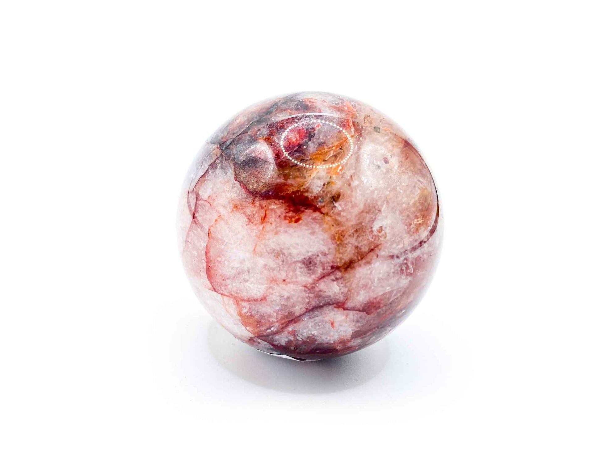 Natural Fire Quartz Sphere | 50mm Crystal Sphere