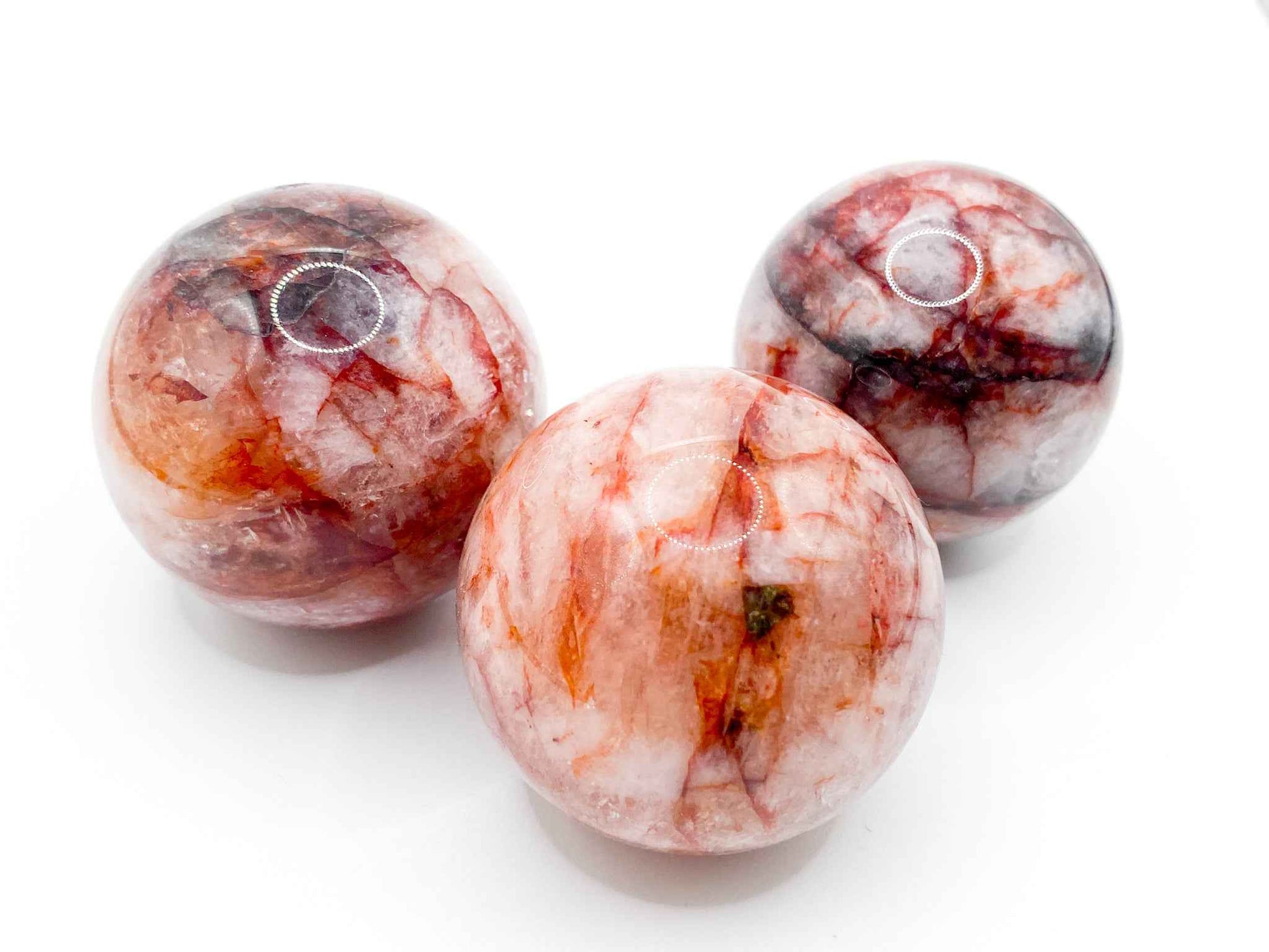 Natural Fire Quartz Sphere | 50mm Crystal Sphere
