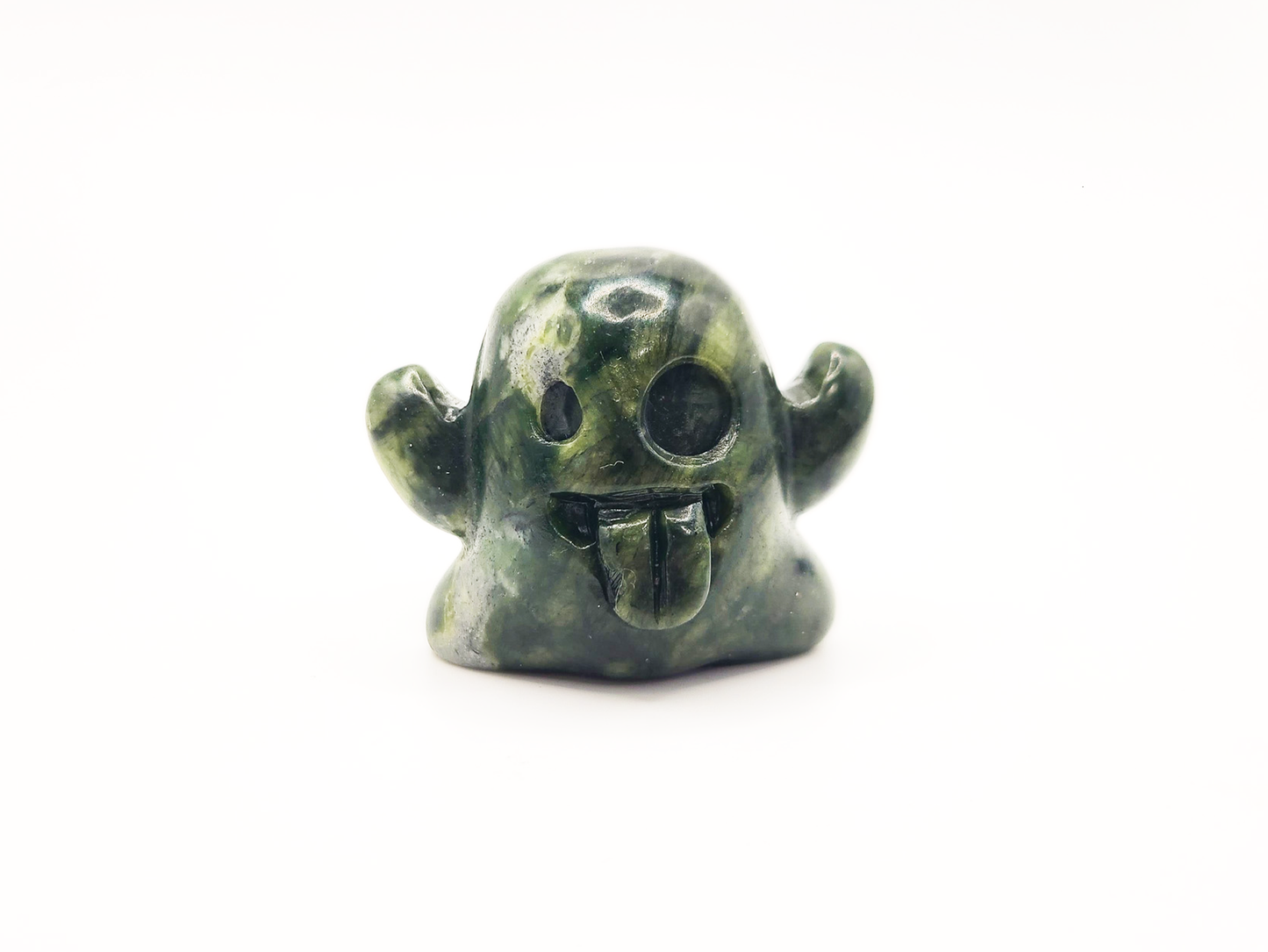 Ghost Green Jade Crystal Carving