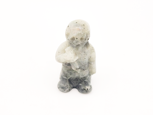 Ghostface Labradorite Crystal Carving