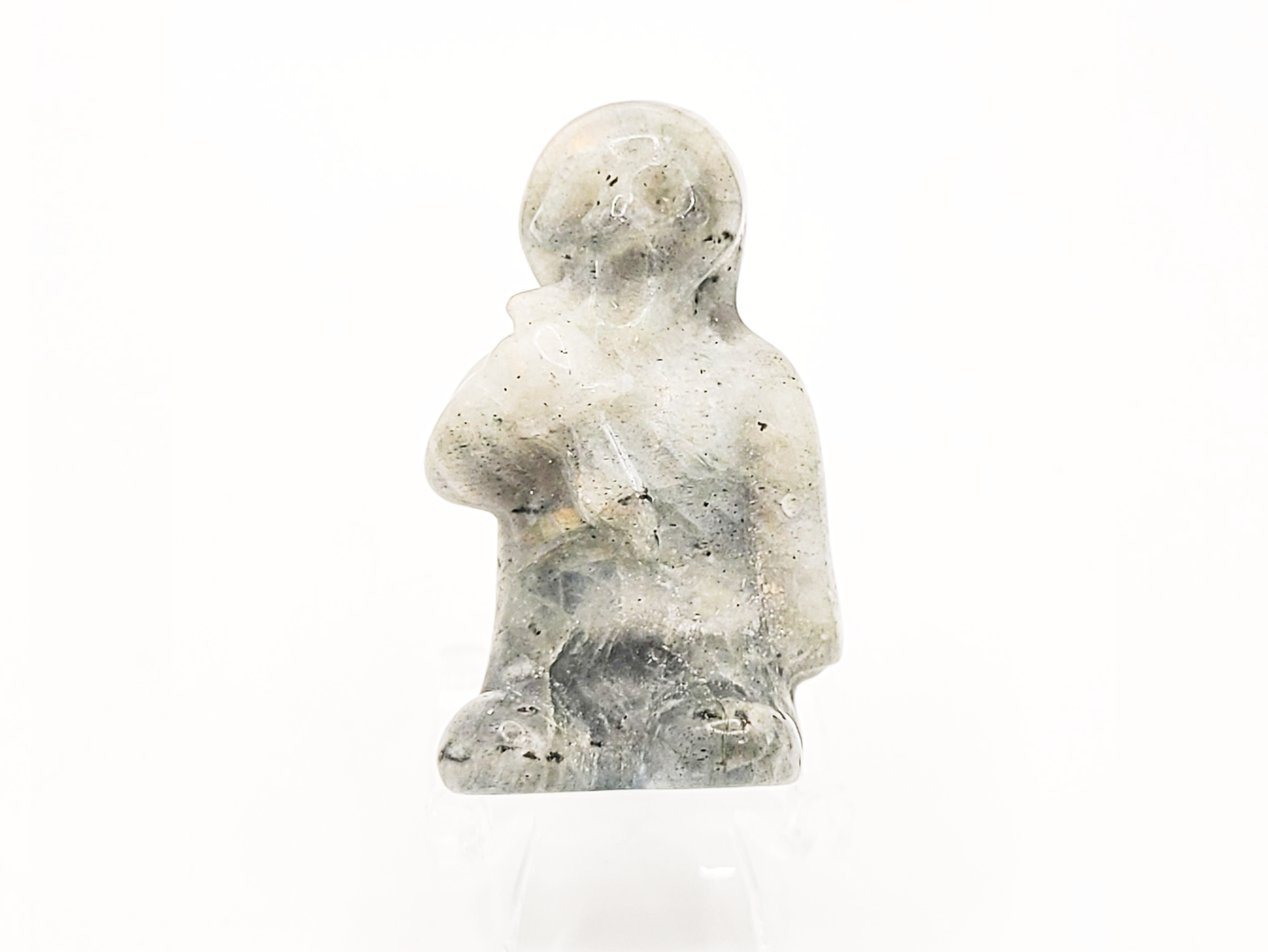Ghostface Labradorite Crystal Carving