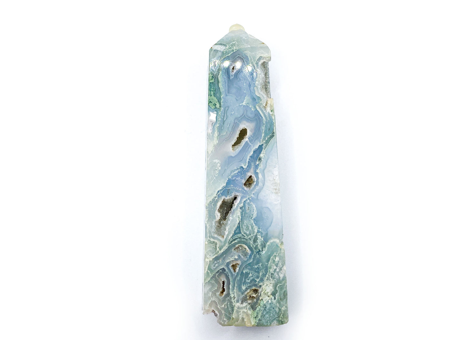 Moss Agate Tower - 4.75"