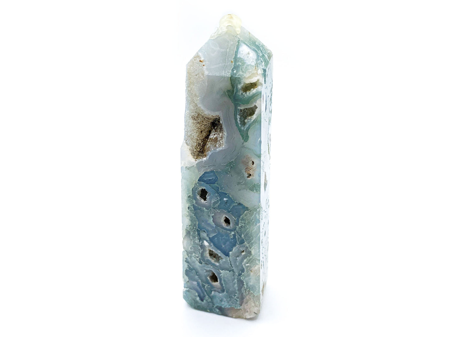 Moss Agate Tower - 4.75"