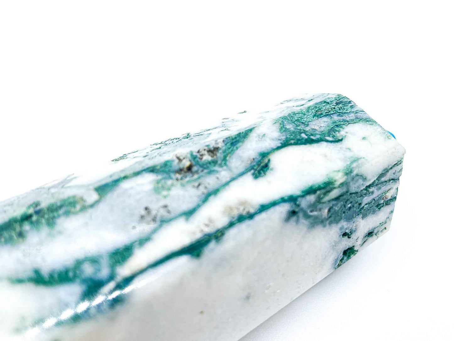 4.75" Moss Agate Tower