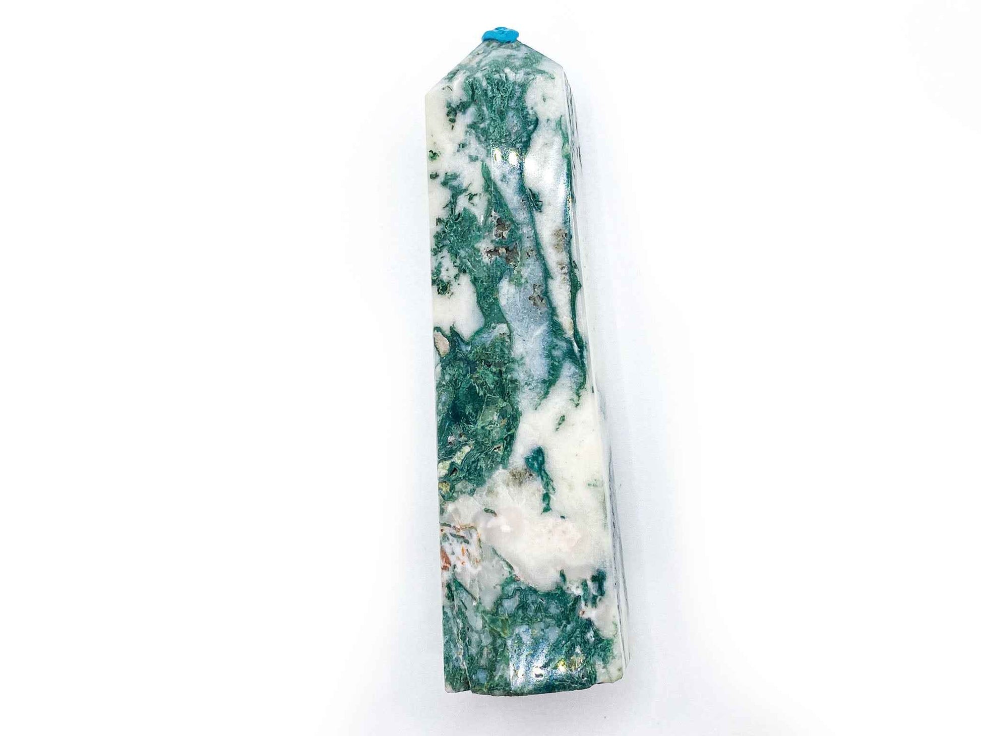 4.75" Moss Agate Tower