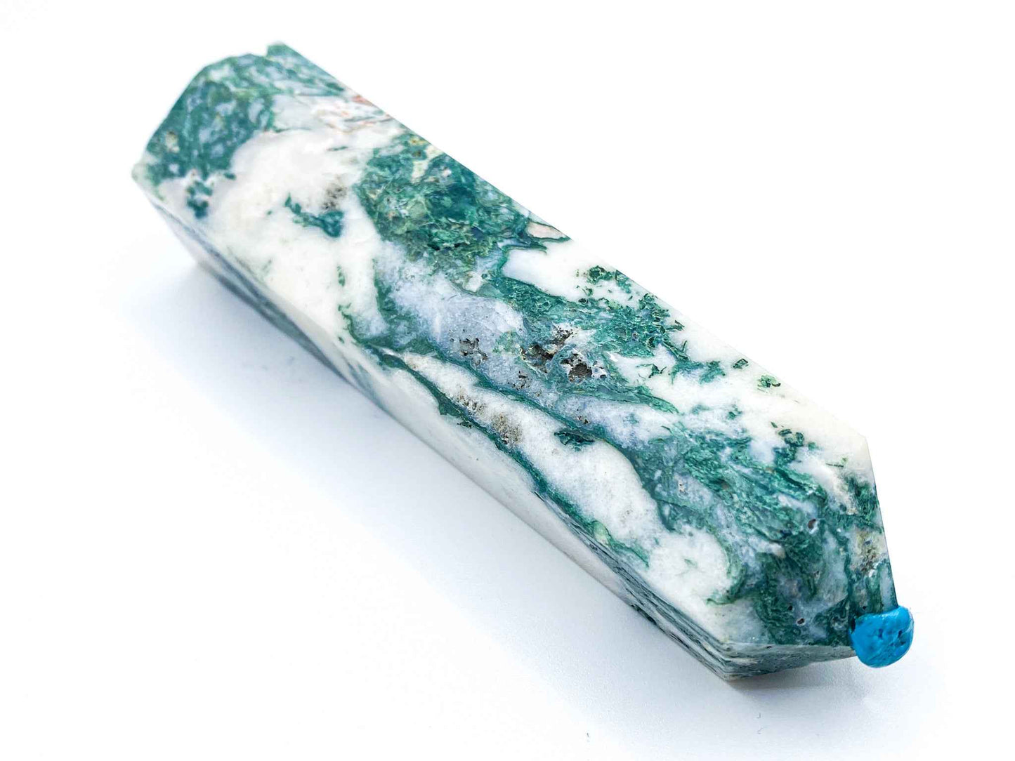 4.75" Moss Agate Tower