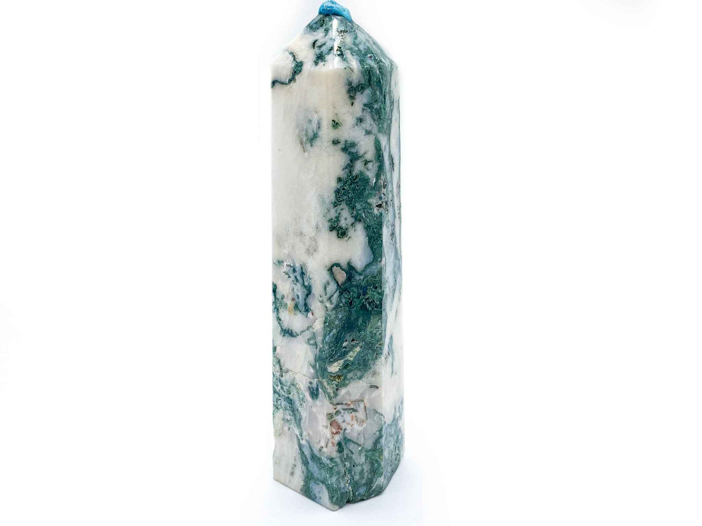 4.75" Moss Agate Tower