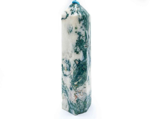 4.75" Moss Agate Tower