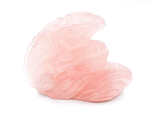 Rose Quartz Charmeleon Gemstone Carving