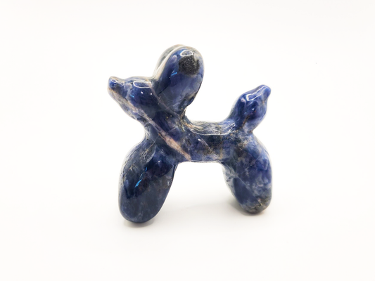 Balloon Dog Sodalite Crystal Carving