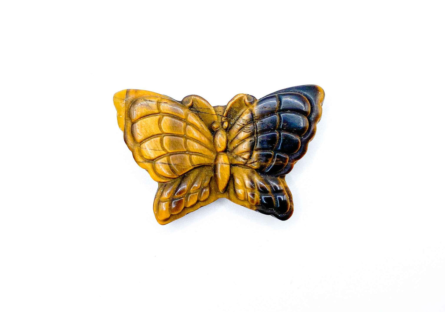Tiger's Eye Butterfly Carving | AAA Hand Carved Gemstone | Crystals for Protection