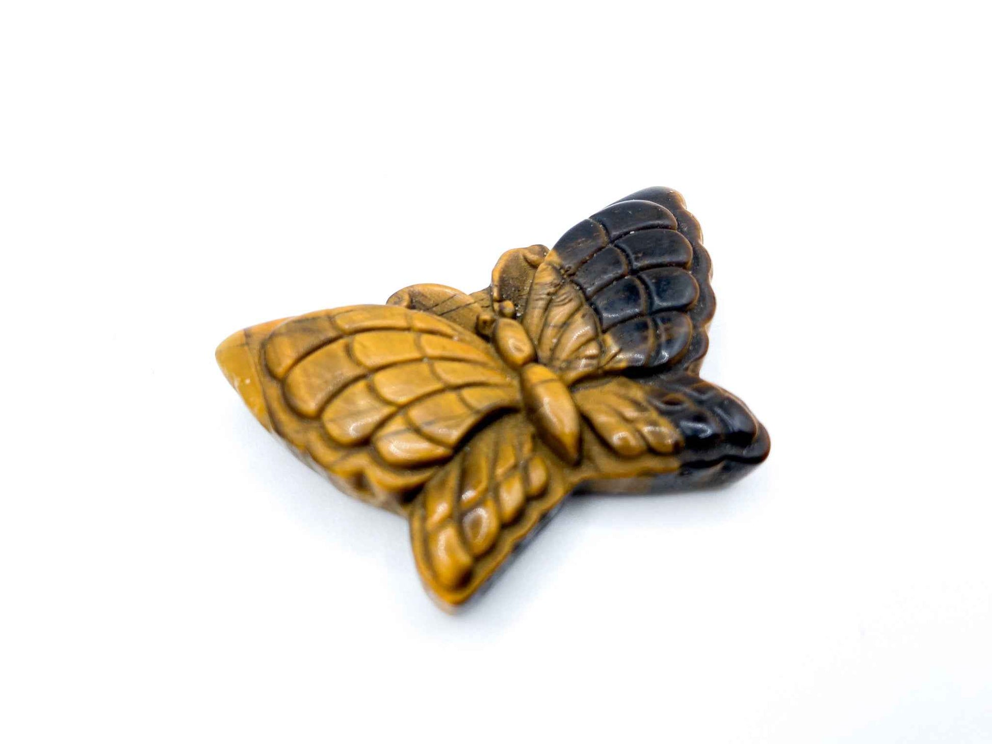 Tiger's Eye Butterfly Carving | AAA Hand Carved Gemstone | Crystals for Protection