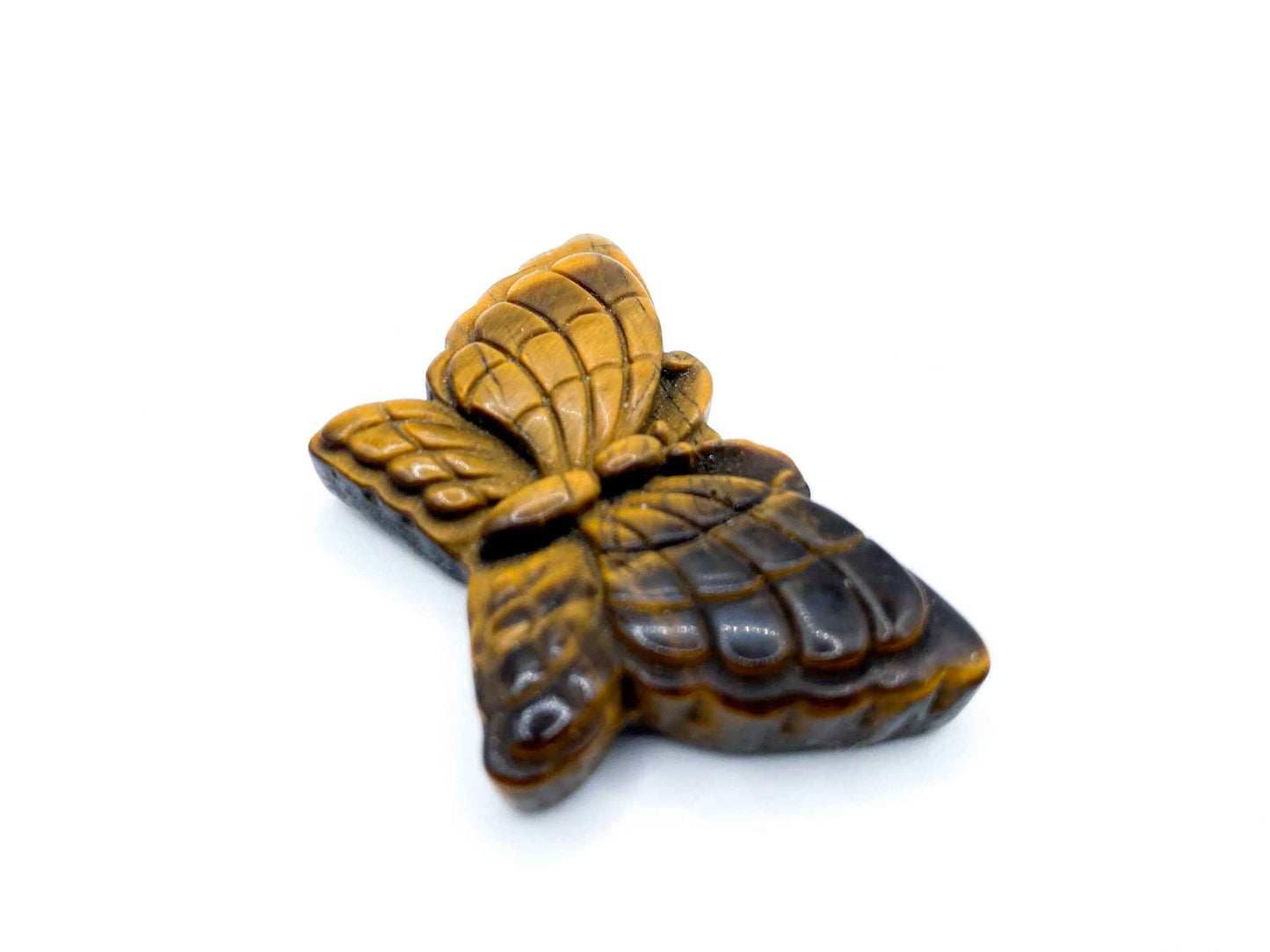 Tiger's Eye Butterfly Carving | AAA Hand Carved Gemstone | Crystals for Protection