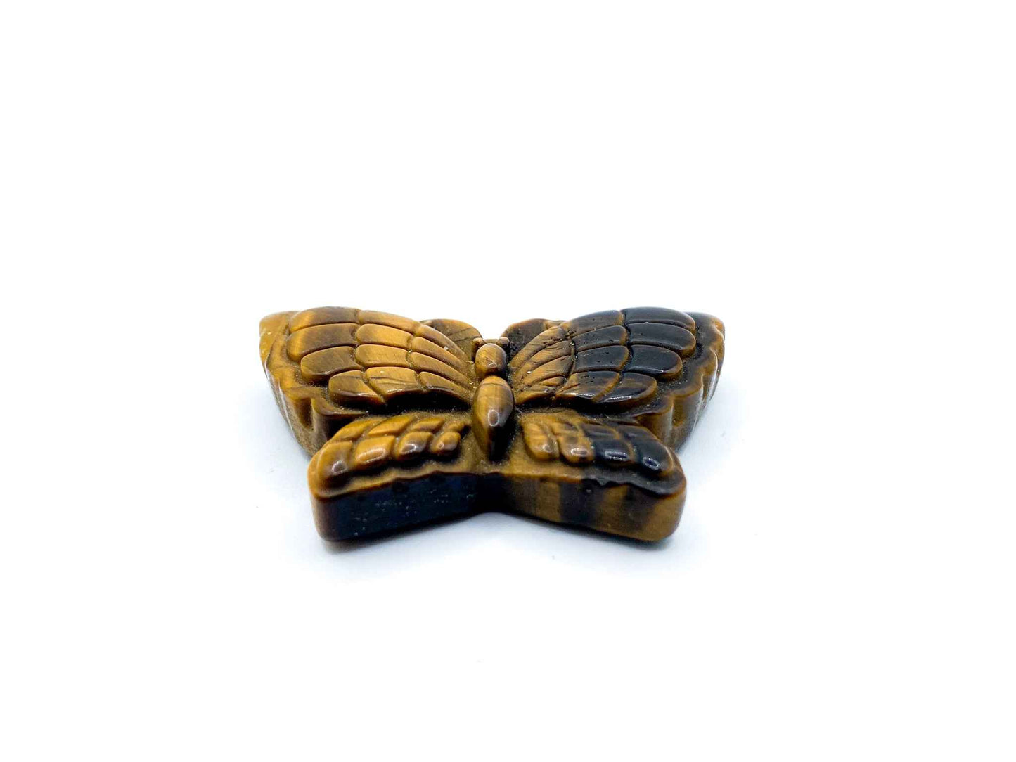 Tiger's Eye Butterfly Carving | AAA Hand Carved Gemstone | Crystals for Protection