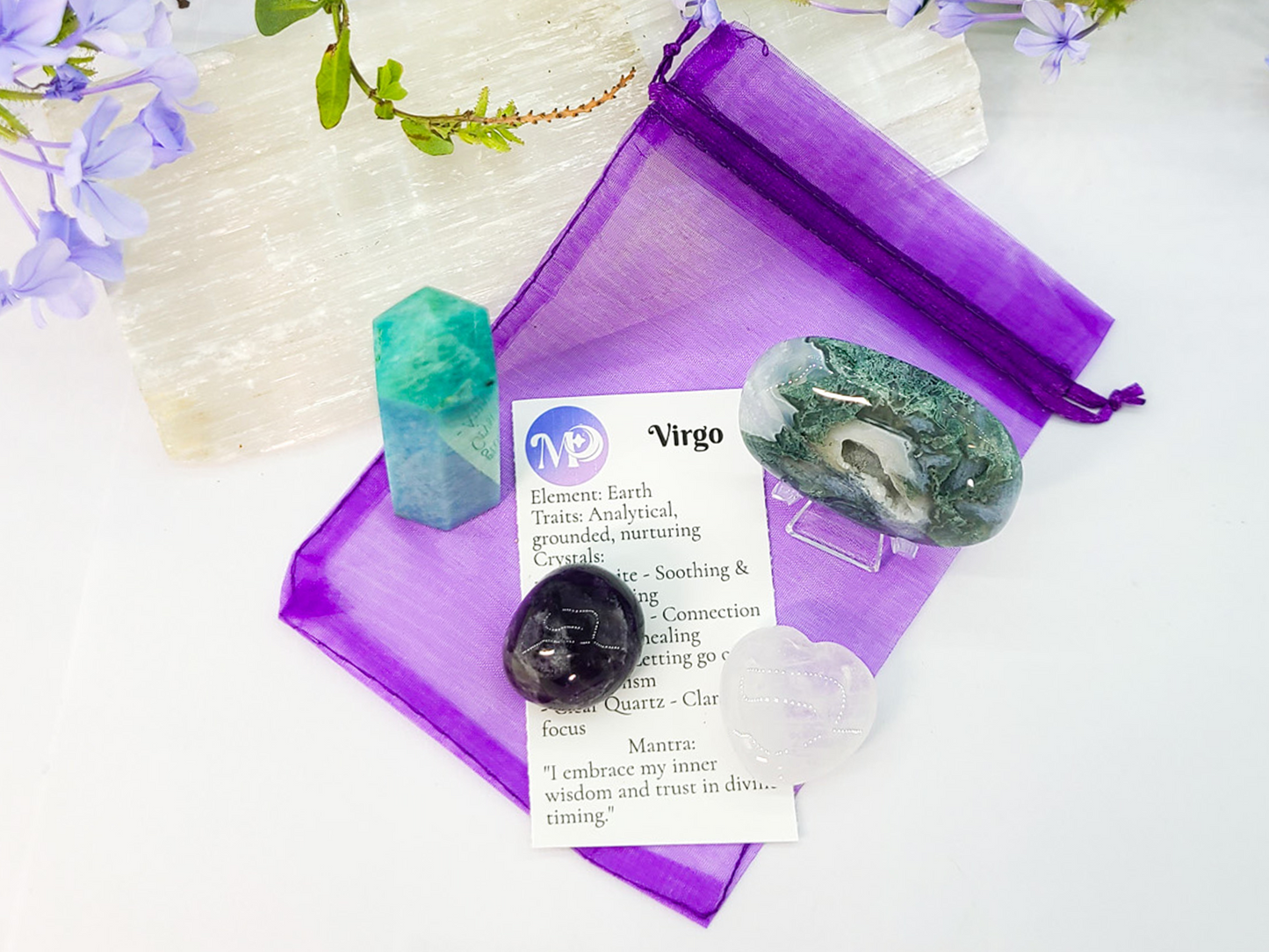 Virgo Zodiac Crystal Set